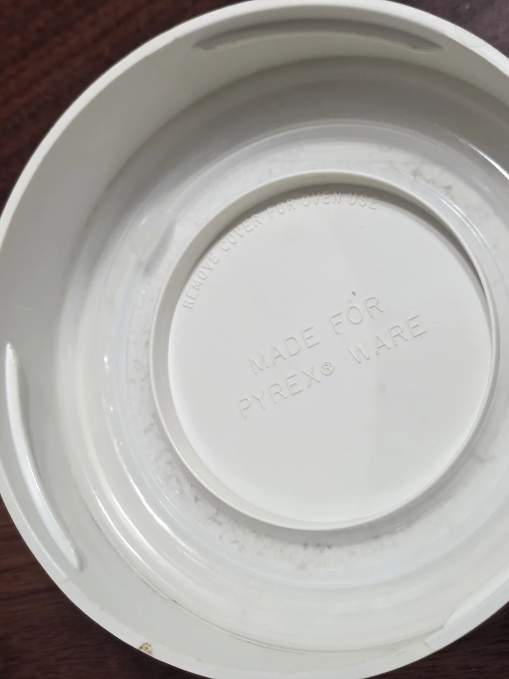 Pyrex Cream-Lid Glass Canister with Fruit Motif Vintage 70s Harvest